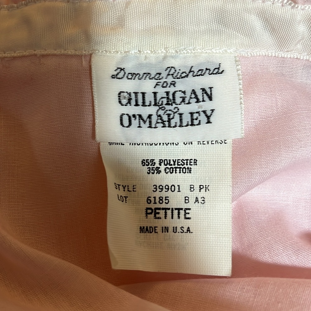 Gilligan & O'Malley Pink Vintage BedJacket white embroidery ribbon detail size S - Picture 9 of 11